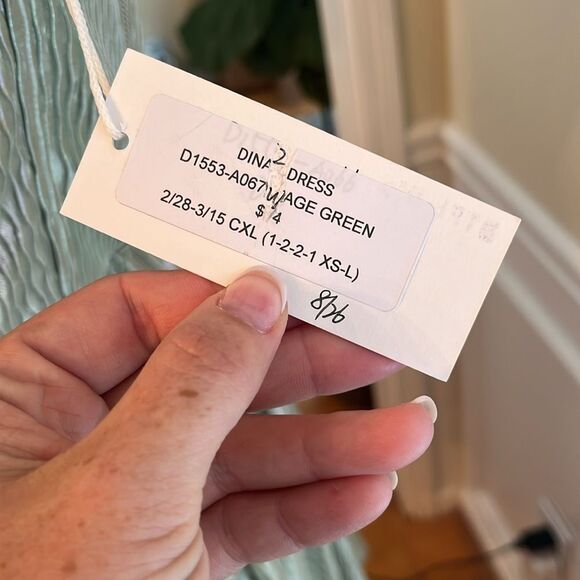 BTFL-life Textured Sage Green Homecoming Dress - Picture 3 of 11